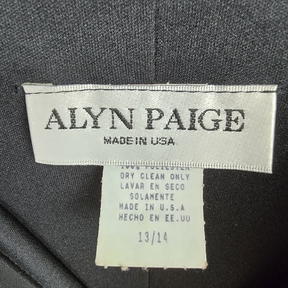 ALYN PAIGE Y2K 90's Ruffle Spaghetti Strap‎ Dress Black Women 13/14 Dark Romance - Picture 13 of 14